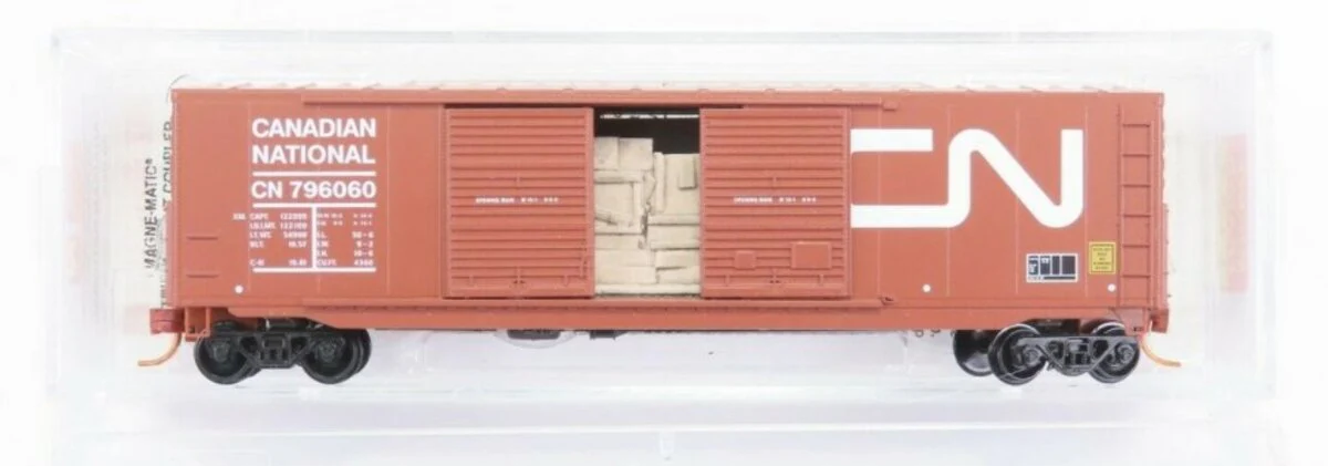 Micro-Trains 03700080 N Canadian National 50' Double Door Boxcar #796060 LN/Box