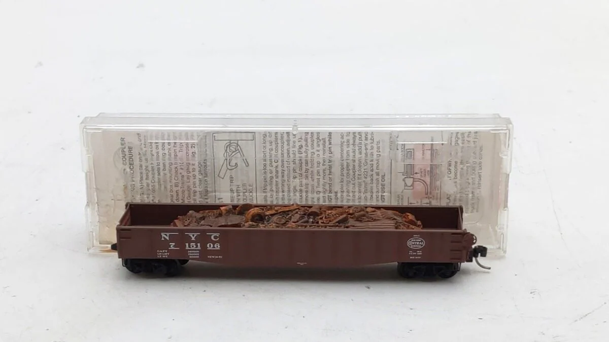 Micro-Trains 04600170 N NYC 50' Fishbelly Side Gondola w/ Drop Ends #715106 VG/Box