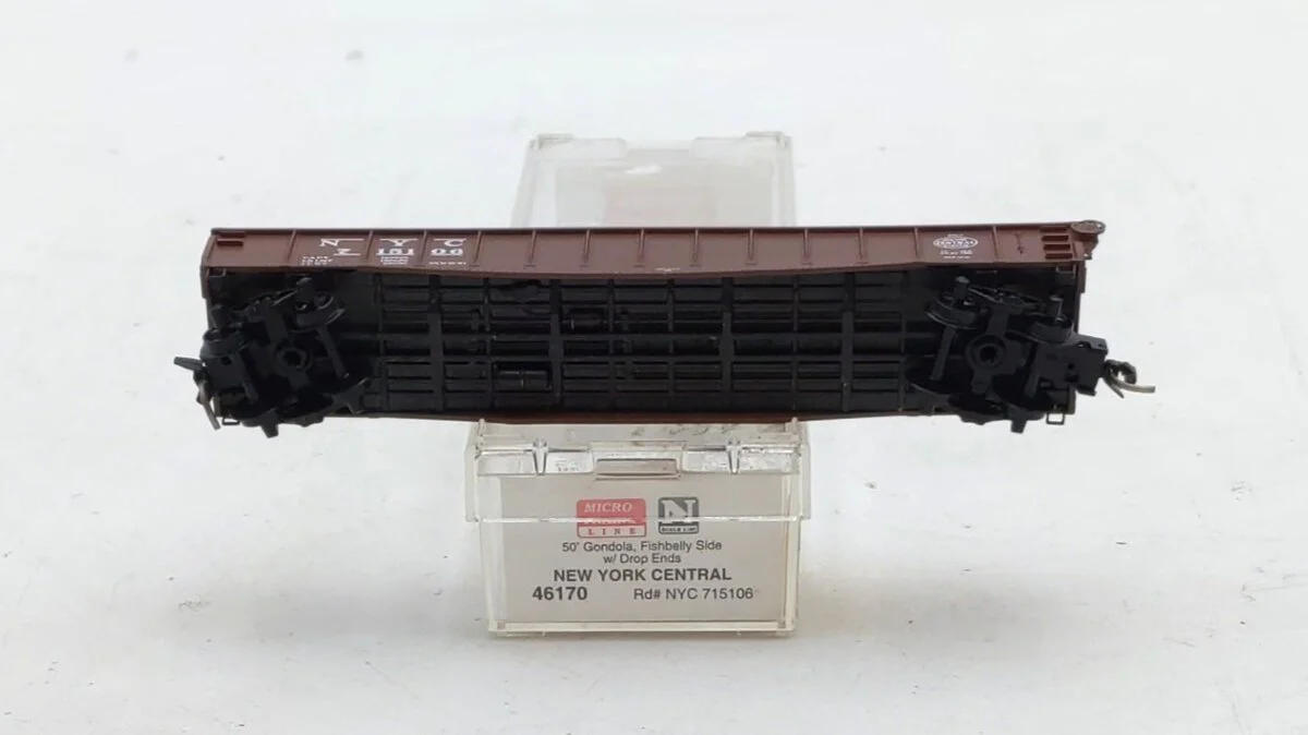 Micro-Trains 04600170 N NYC 50' Fishbelly Side Gondola w/ Drop Ends #715106 VG/Box - Image 3