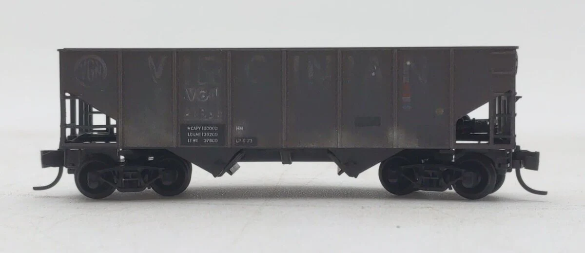 Micro-Trains 05651200 N Scale Weathered Virginian Two Bay Hopper #24354 LN/Box - Image 2