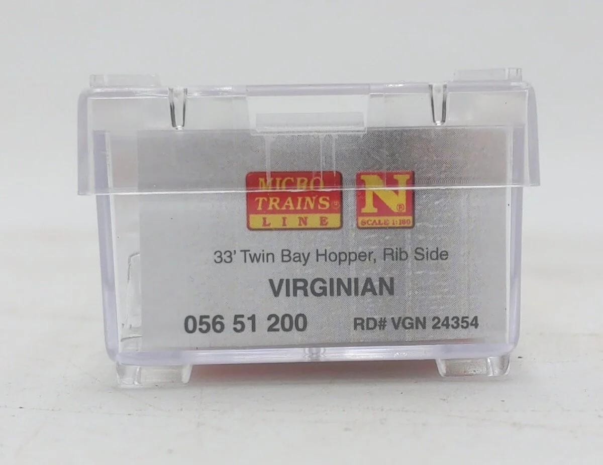 Micro-Trains 05651200 N Scale Weathered Virginian Two Bay Hopper #24354 LN/Box - Image 5