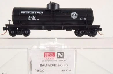 Micro-Trains 06500020 N Scale Baltimore & Ohio Single Dome 39' Tank Car #X417 NIB