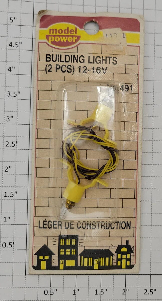 Model Power 491 14 Volt Mini Screw Base Clear with #461 Light Bulb (Card of 2)