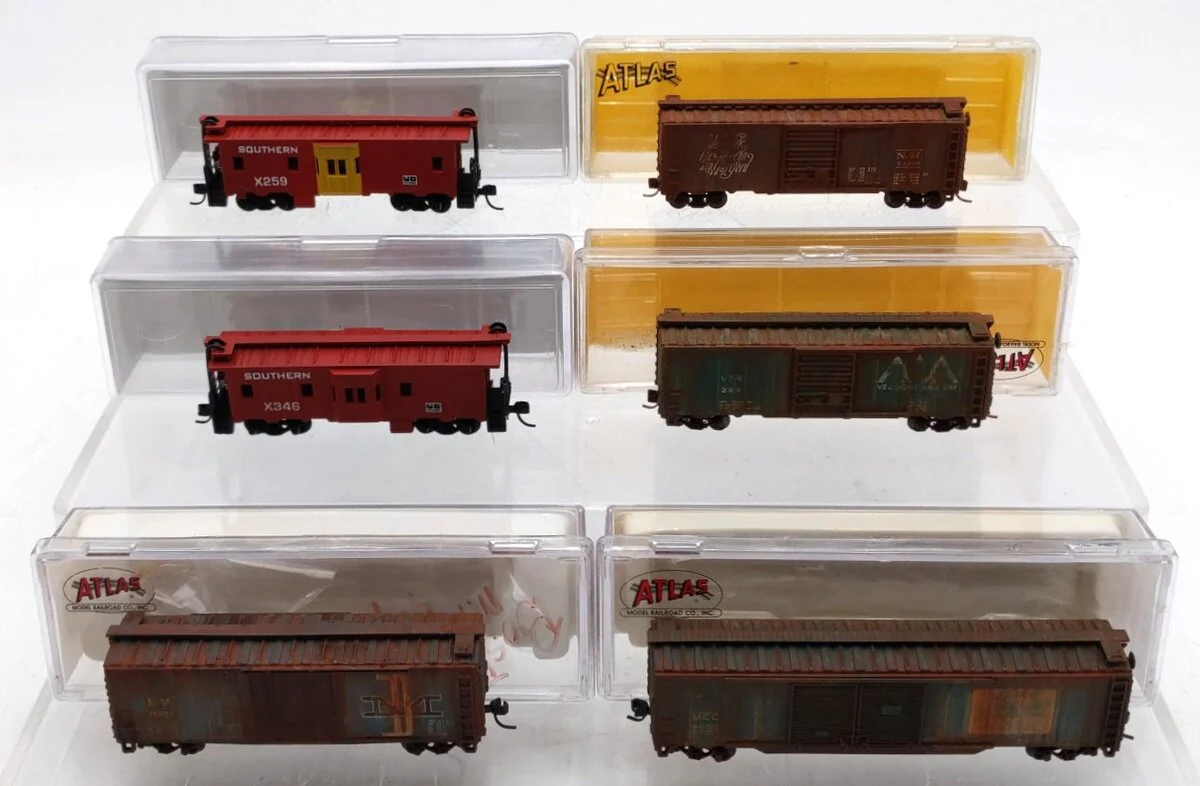 Model Power/Atlas N Scale Custom Freight Cars #346,259,9000,34500,76032,289 [6]/Box