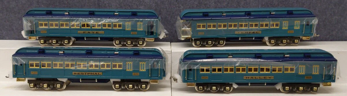 MTH 10-1114 Standard Gauge Tinplate Blue Comet Passenger Set (Set of 4) LN/Box - Image 2