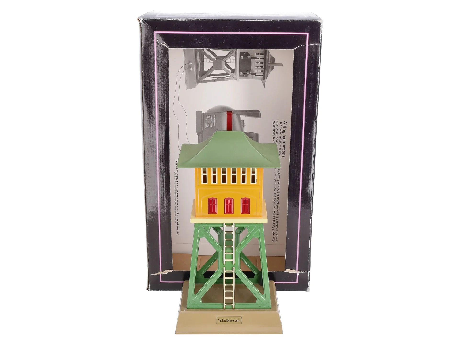 MTH 10-4026 Ives 1867 Tinplate Signal Tower (Orange/Green) EX/Box