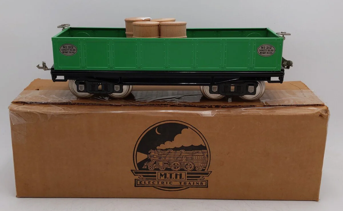 MTH 11-30022 Lionel #212 Green w/Nickel Trim Gondola EX