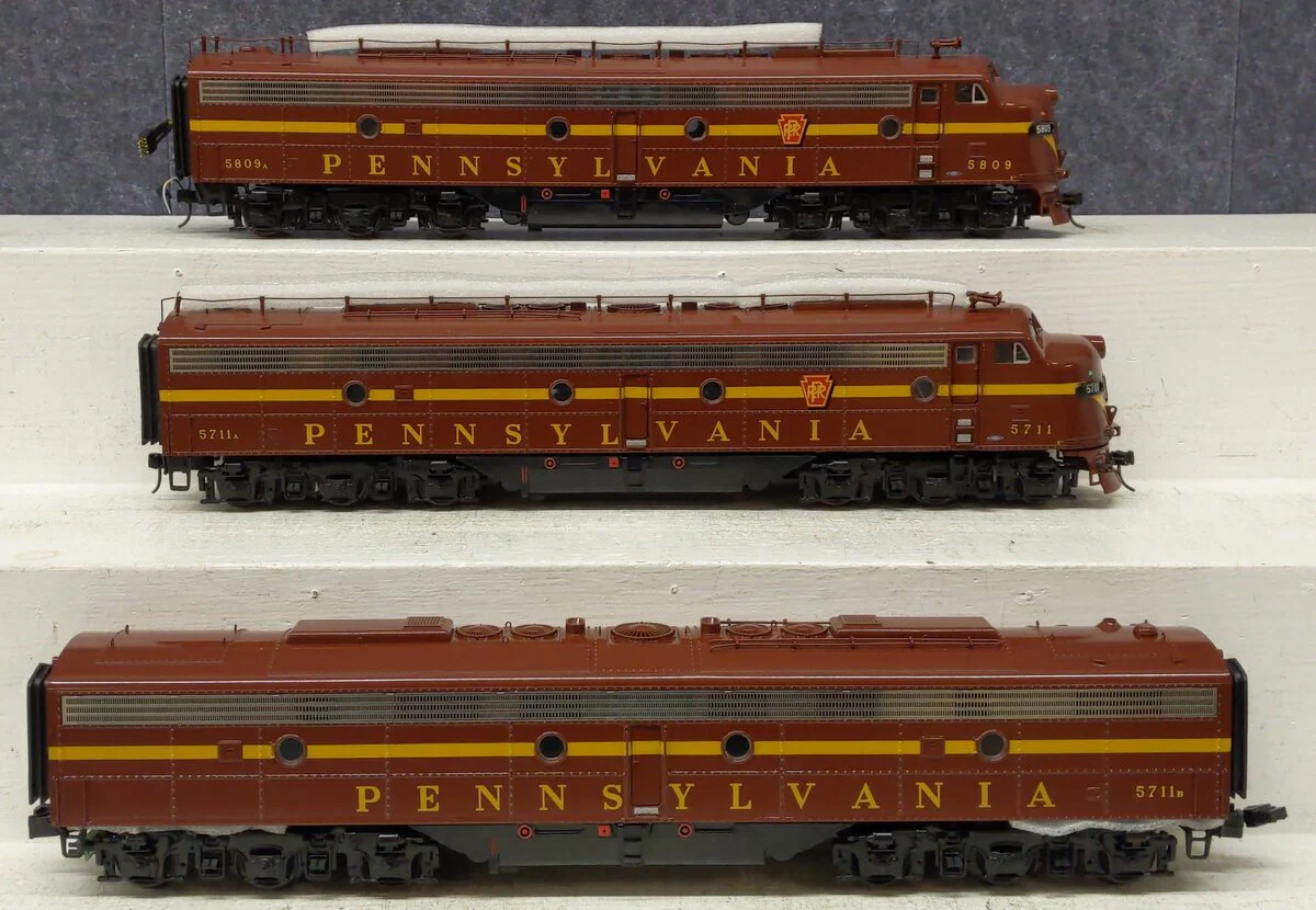 MTH 20-2894-1 O PRR E-8 ABA Diesel Engine Set w/PS 2.0 & DCC #5809A/5711A/5711B EX/Box - Image 2