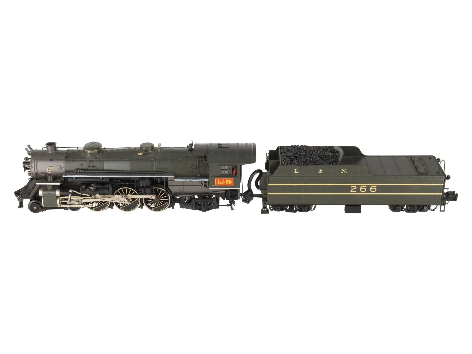 MTH 20-3104-1 O Gauge L&N 4-6-2 Heavy Pacific Steam Loco & Tender #266 w PS2 EX/Box - Image 2