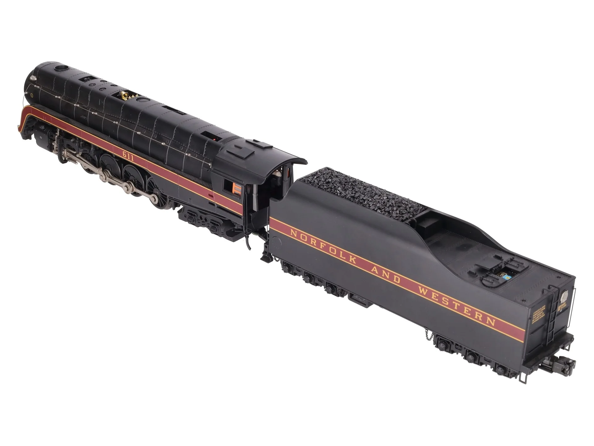 MTH 20-3364-1 N&W 4-8-4 J Steam Engine w/PS2 (Hi-Rail Wheels) #611 EX/Box - Image 4