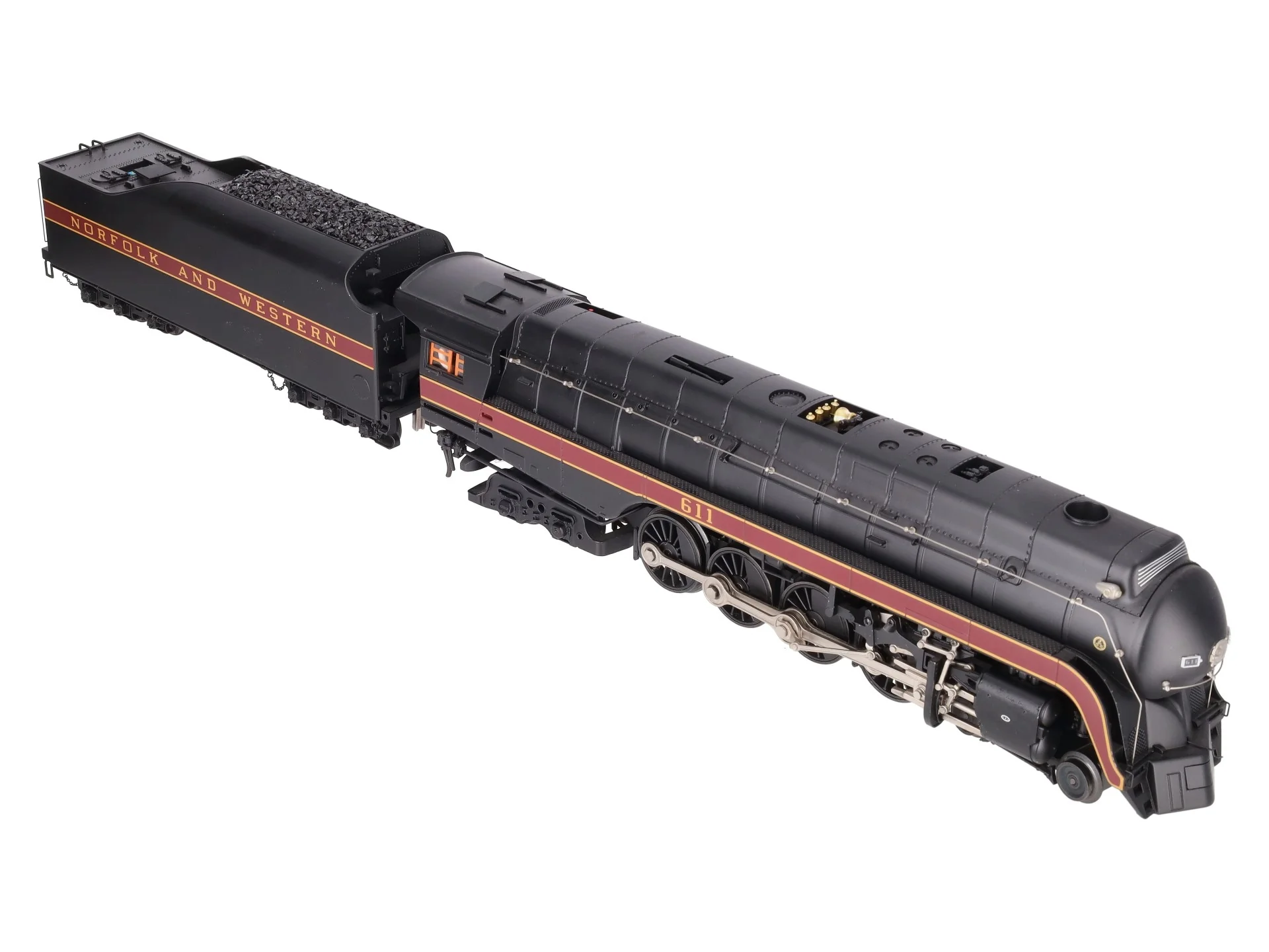 MTH 20-3364-1 N&W 4-8-4 J Steam Engine w/PS2 (Hi-Rail Wheels) #611 EX/Box - Image 8