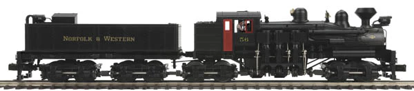 MTH 20-3495-2 O N&W 4-Truck Shay Steam Locomotive w/PS3 #56 NIB