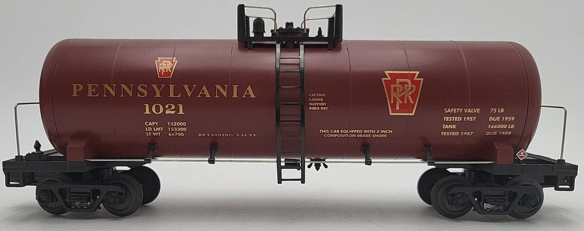 MTH 20-90003E O Gauge Pennsylvania Single Dome Tank Car #1021 EX/Box - Image 2