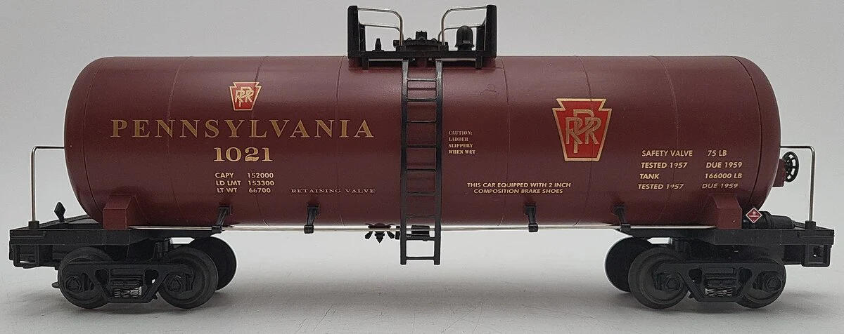 MTH 20-90003E O Gauge Pennsylvania Single Dome Tank Car #1021 EX/Box - Image 3