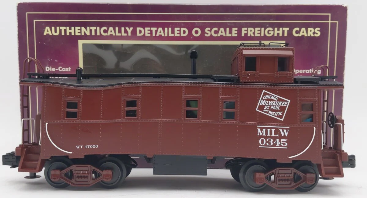 MTH 20-91193 O Gauge Milwaukee Road Steel Caboose #0345/Box