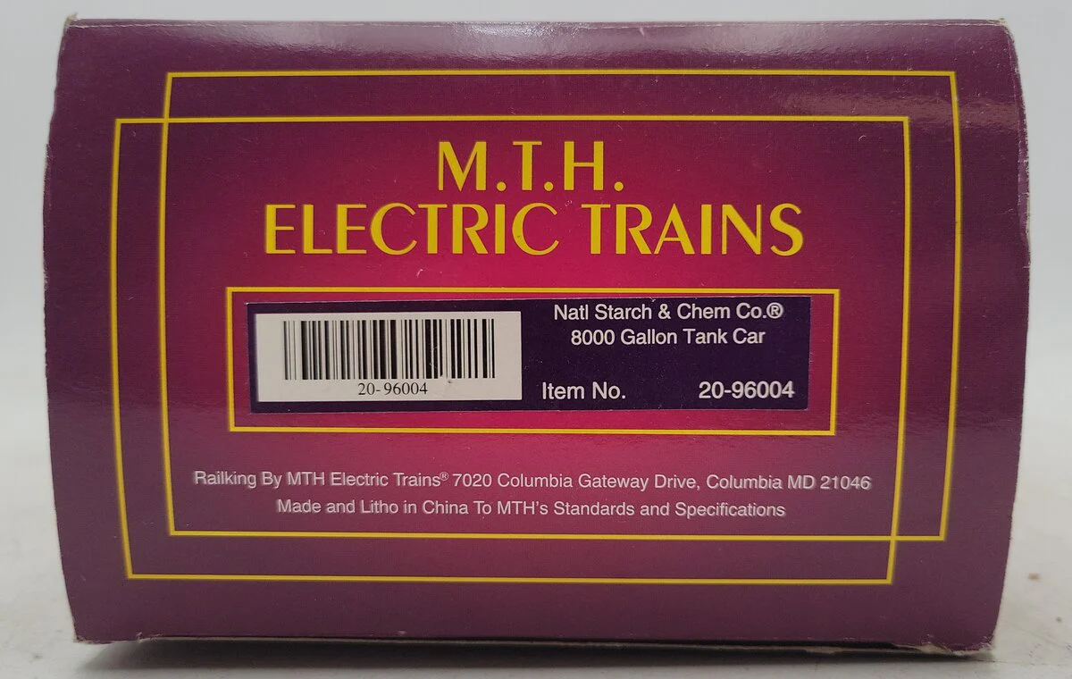 MTH 20-96004 O Gauge National Starch & Chemical Co. 8000 Gallon Tank Car #76910 EX/Box - Image 5