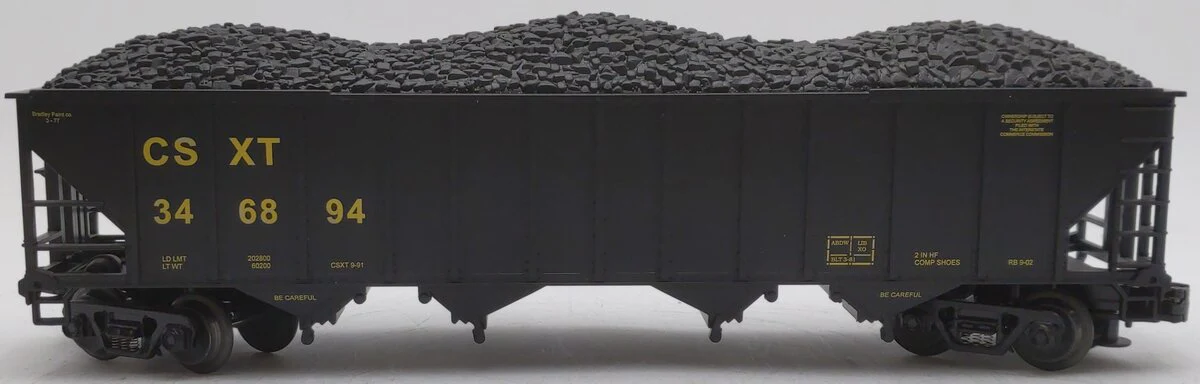 MTH 20-97407 O CSX 4-Bay Hopper Car w/ Coal Load #346894 LN/Box - Image 2