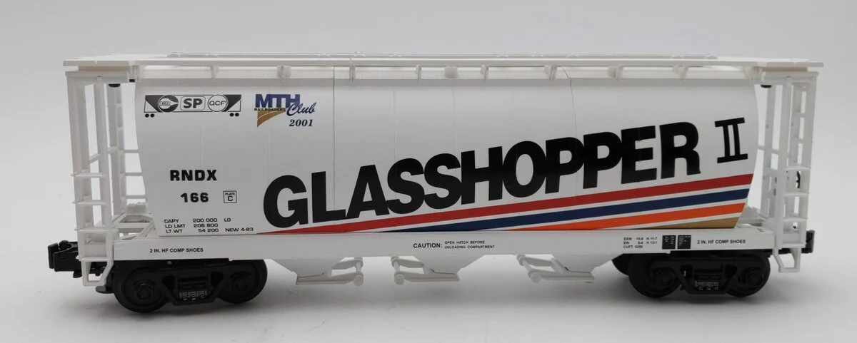 MTH 20-97442 O Gauge RNDX MTHRRC-2001 Glasshopper II Cylindrical Hopper #166 NIB - Image 2