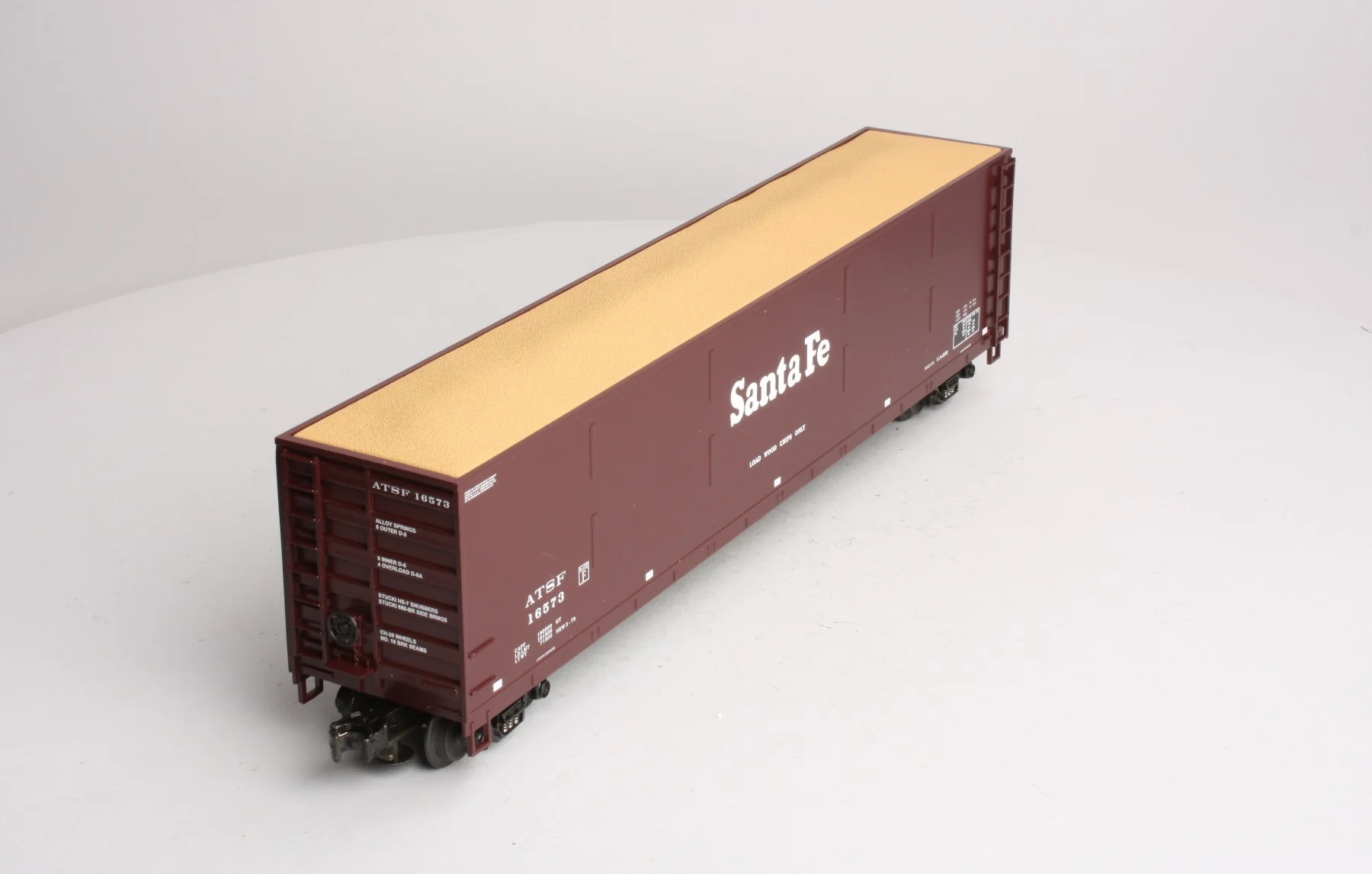 MTH 20-97503 O Santa Fe Wood Chip Hopper w/ Load #16573 LN/Box - Image 9