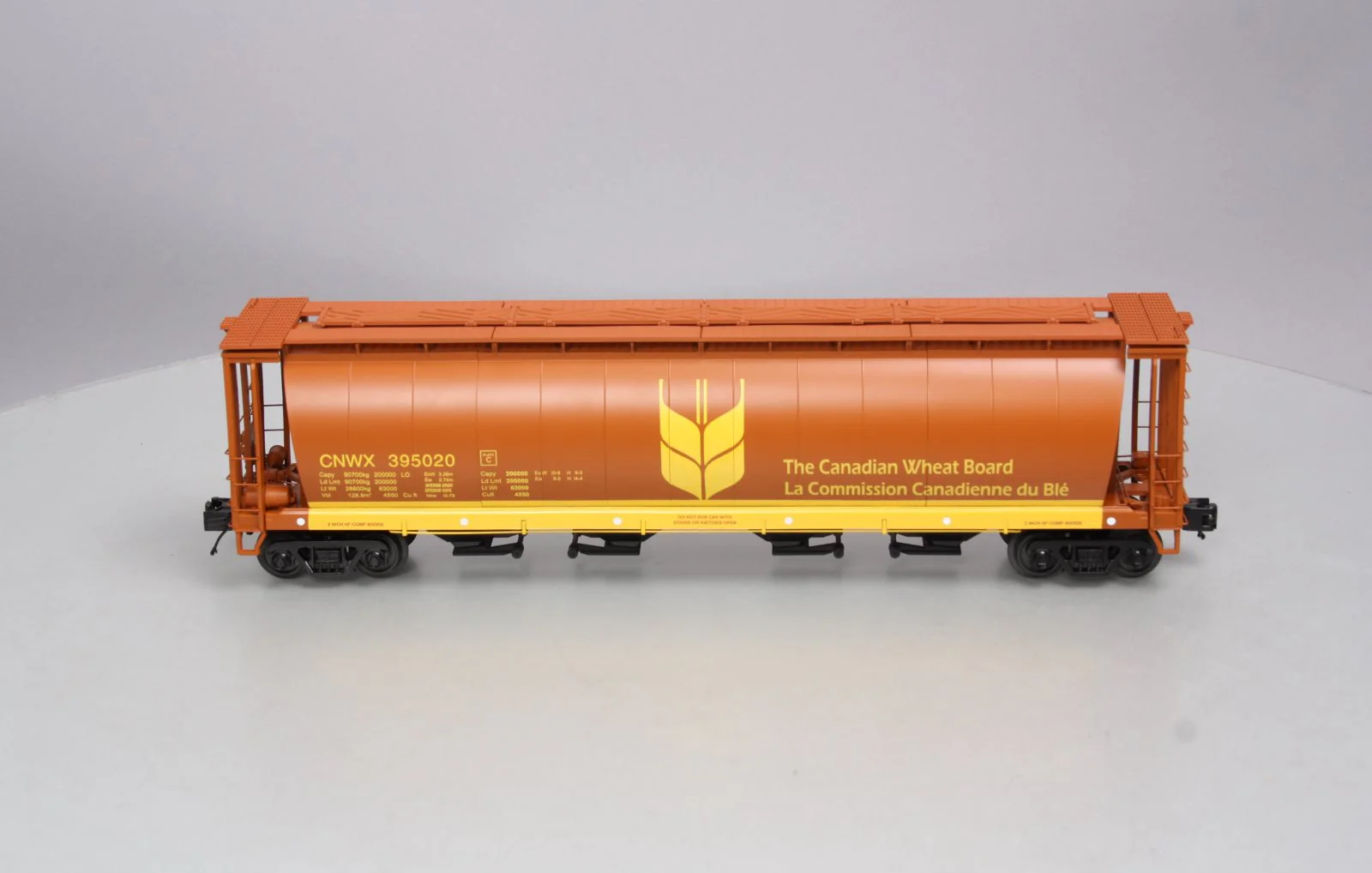 MTH 20-97707 O Gauge Canadian Wheat 100-Ton Hopper #395020 LN/Box - Image 2