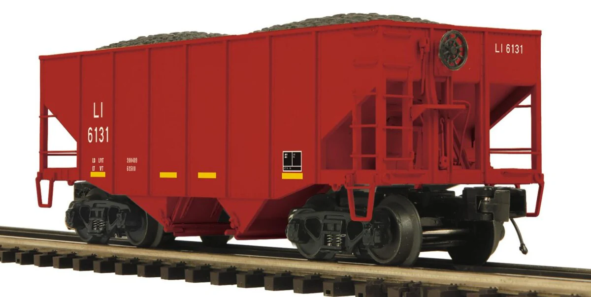 MTH 20-97976 O Gauge Long Island 2-Bay Fishbelly Hopper #6131 w/ Coal Load NIB