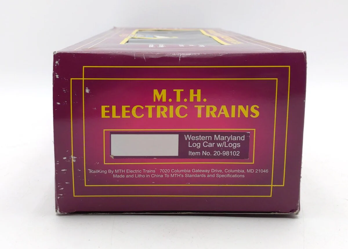 MTH 20-98102 O Western Maryland Flatcar with Log Load #2317 NIB - Image 10