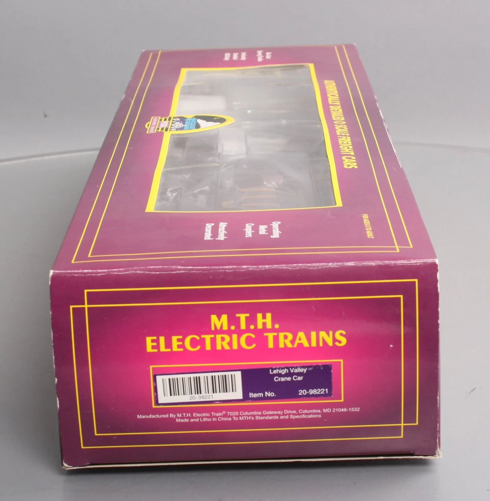 MTH 20-98221 O Gauge Lehigh Valley Crane Car #96553 LN/Box - Image 12