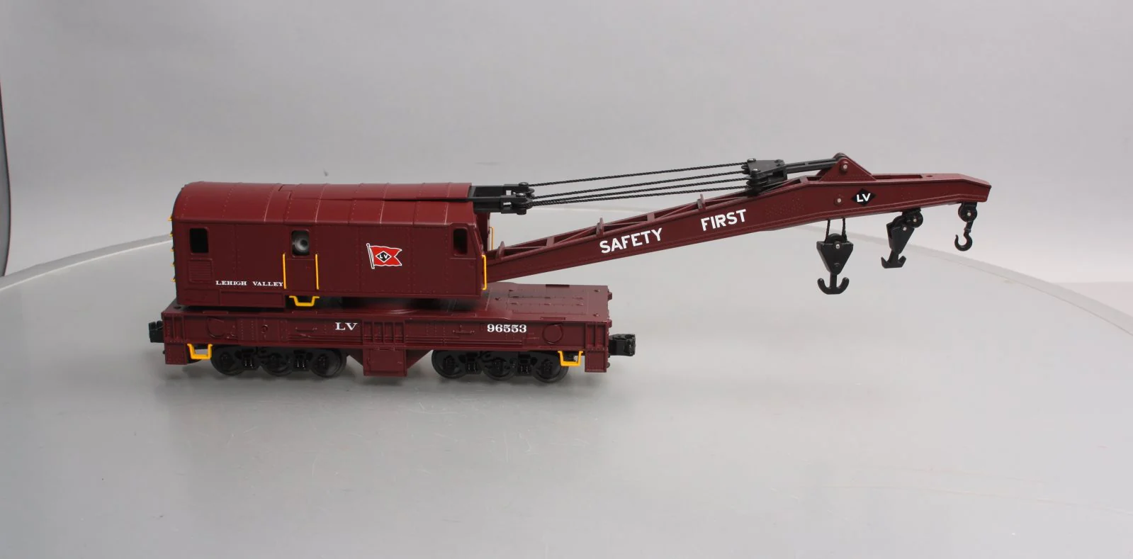 MTH 20-98221 O Gauge Lehigh Valley Crane Car #96553 LN/Box - Image 2