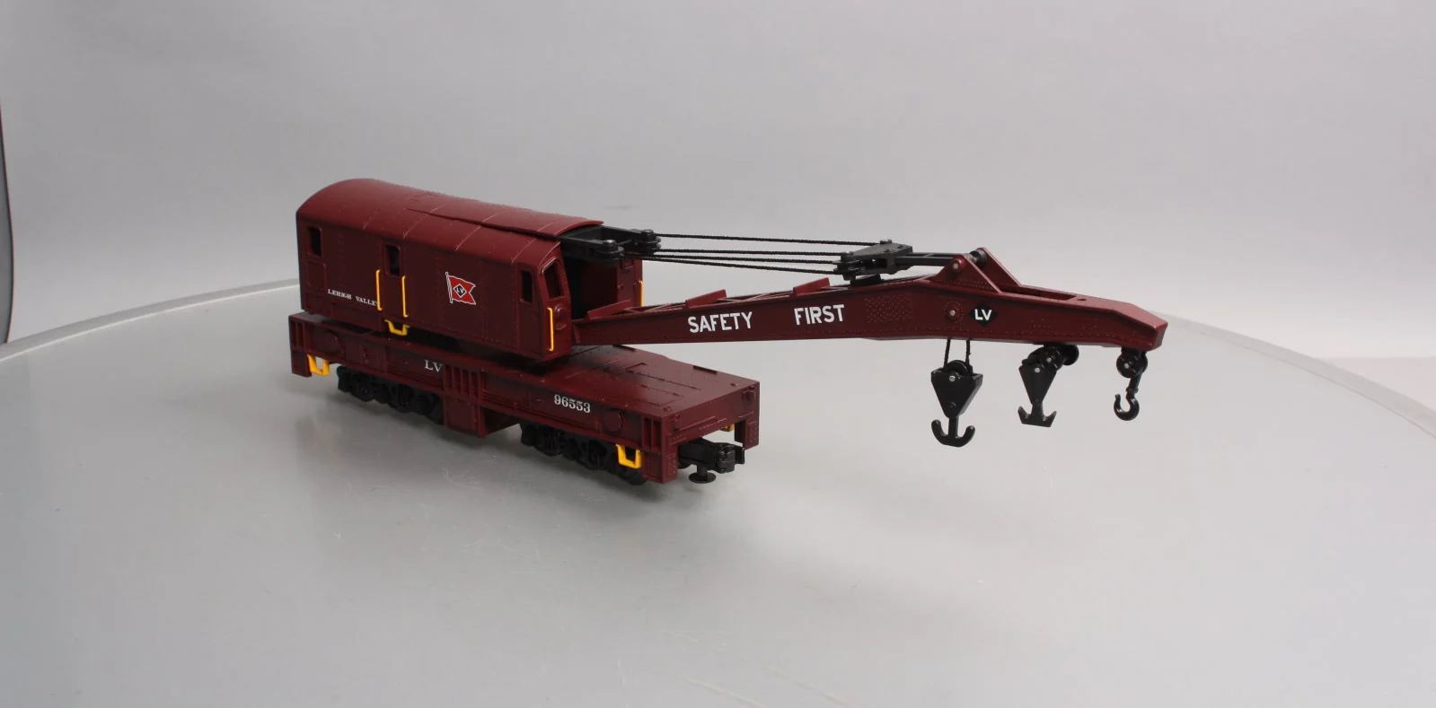 MTH 20-98221 O Gauge Lehigh Valley Crane Car #96553 LN/Box - Image 3