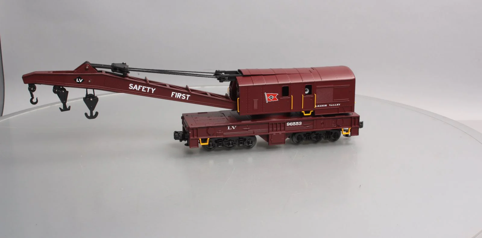 MTH 20-98221 O Gauge Lehigh Valley Crane Car #96553 LN/Box - Image 6