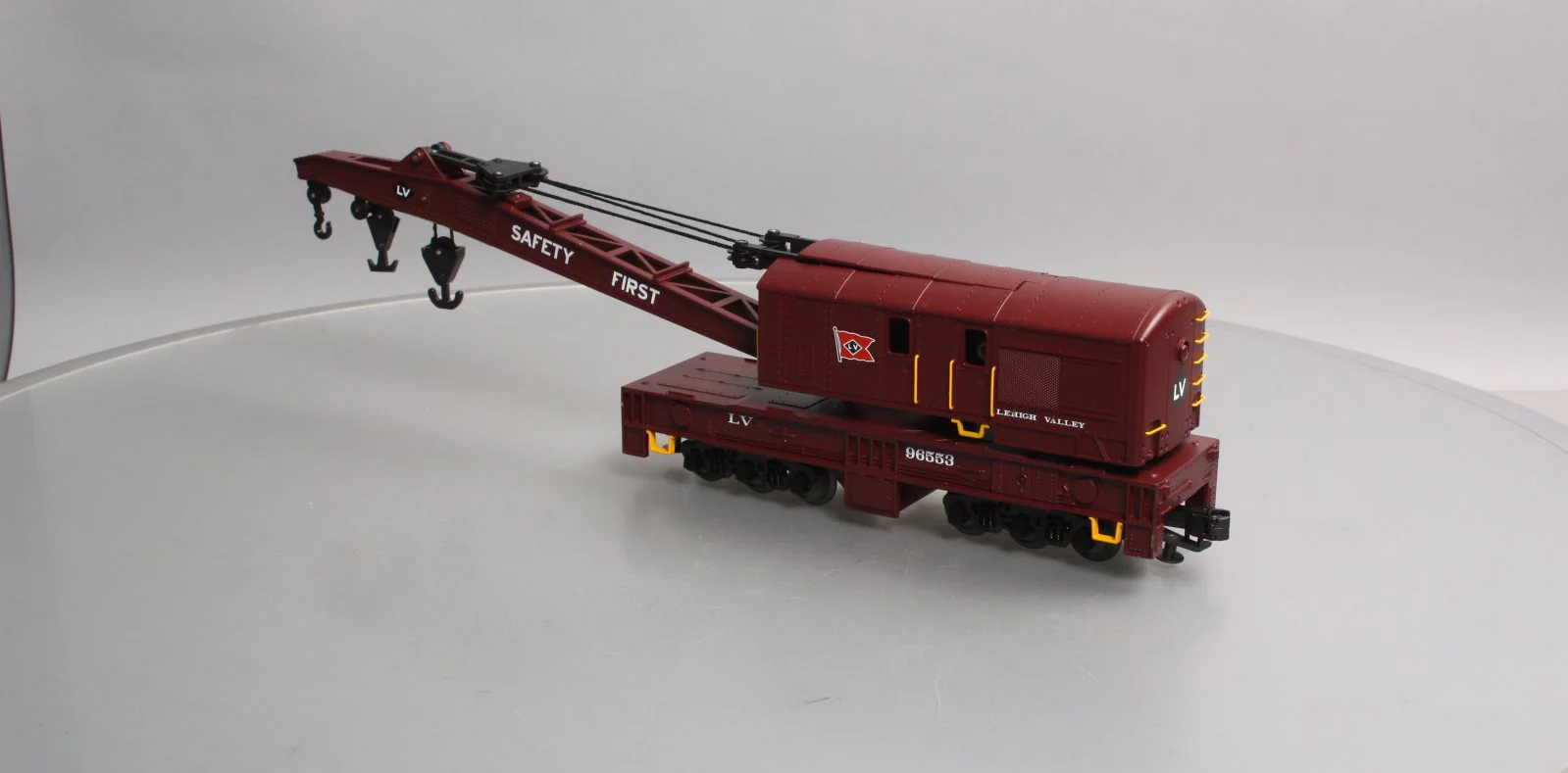 MTH 20-98221 O Gauge Lehigh Valley Crane Car #96553 LN/Box - Image 7