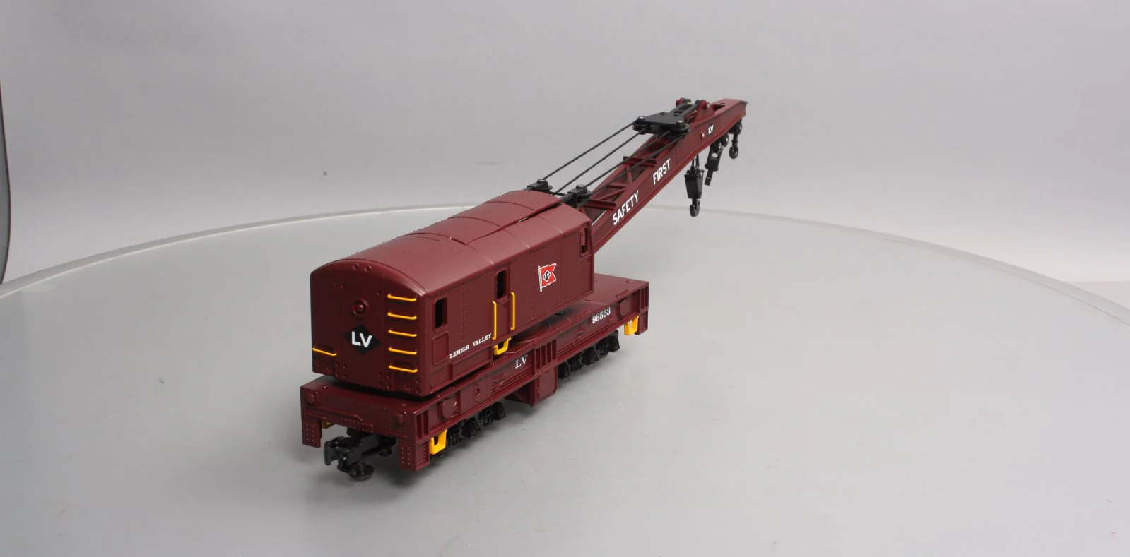 MTH 20-98221 O Gauge Lehigh Valley Crane Car #96553 LN/Box - Image 9