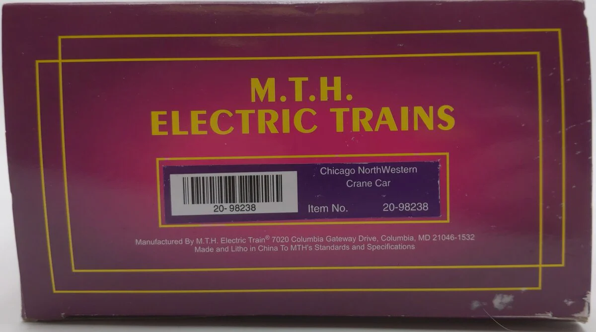 MTH 20-98238 O Gauge Chicago & Northwestern Railroad Wrecker Crane Car #6359 EX/Box - Image 7