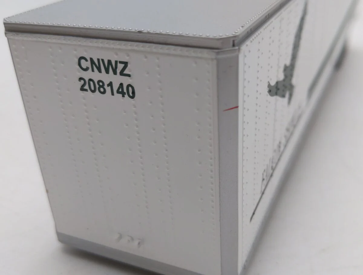 MTH 20-98632 Chicago NorthWestern Flat Car #154886 with 48’ Trailer EX/Box - Image 7