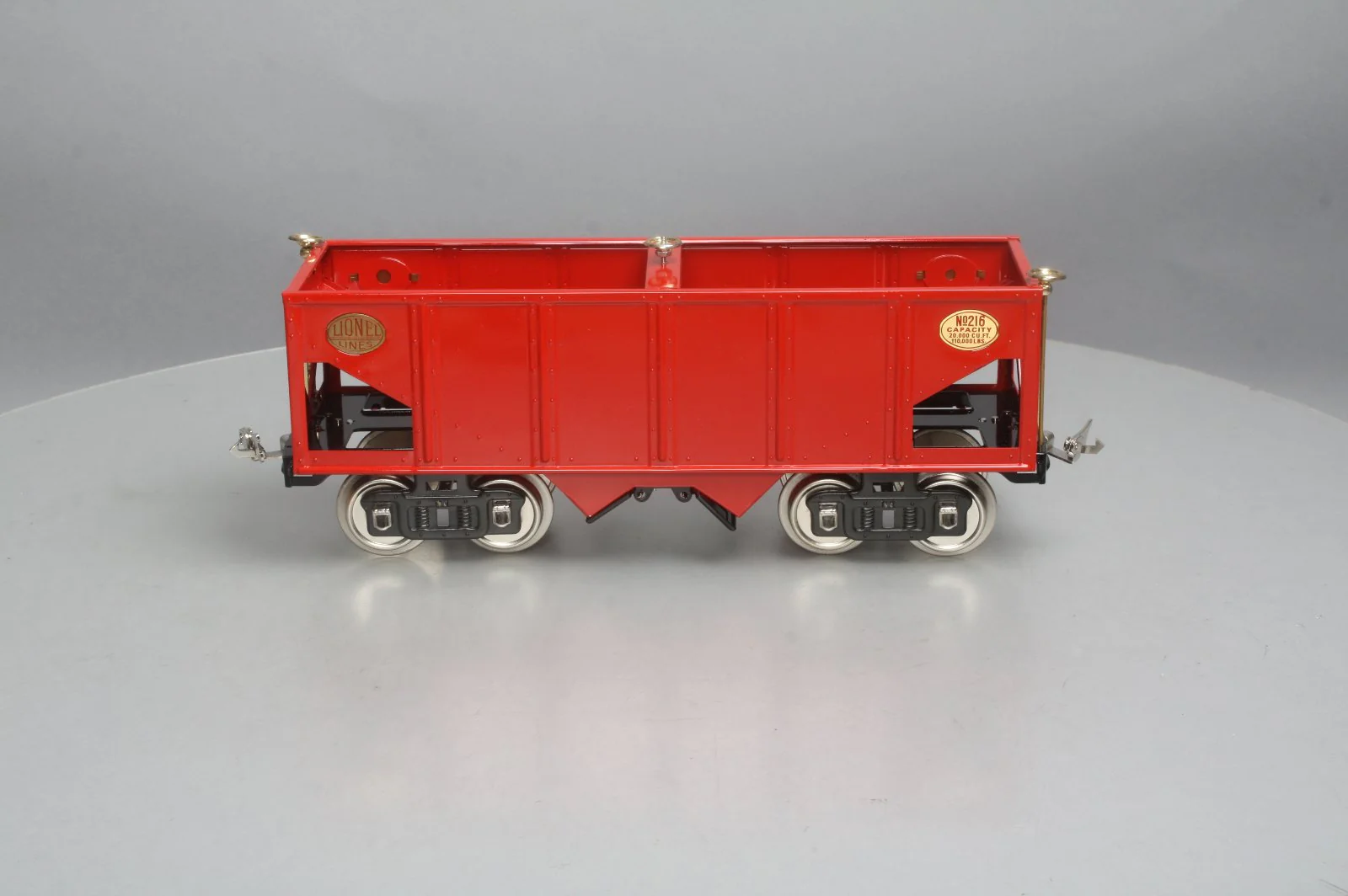 MTH 216 Standard Gauge 2-Bay Hopper Car- Red EX