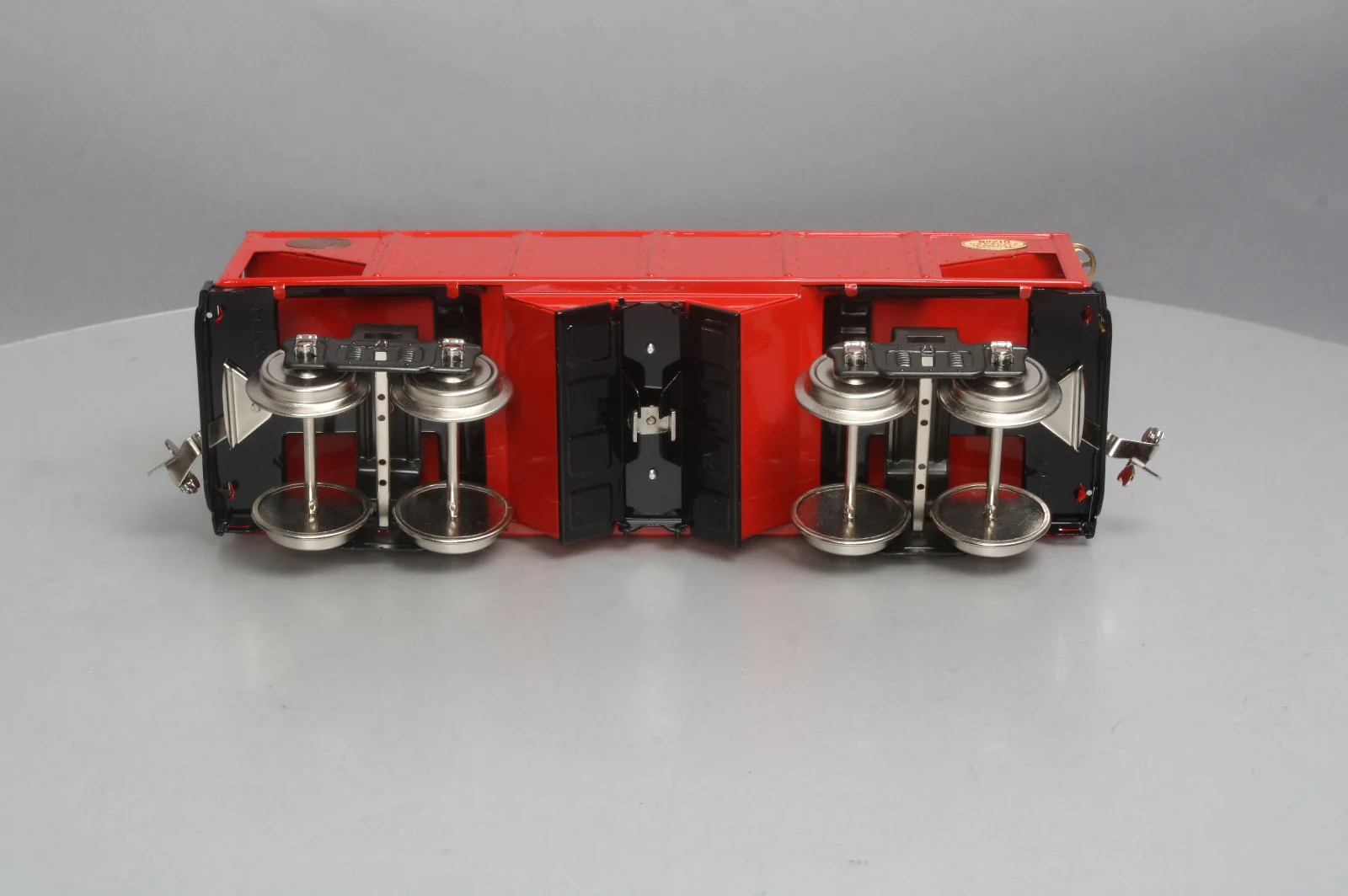 MTH 216 Standard Gauge 2-Bay Hopper Car- Red EX - Image 10