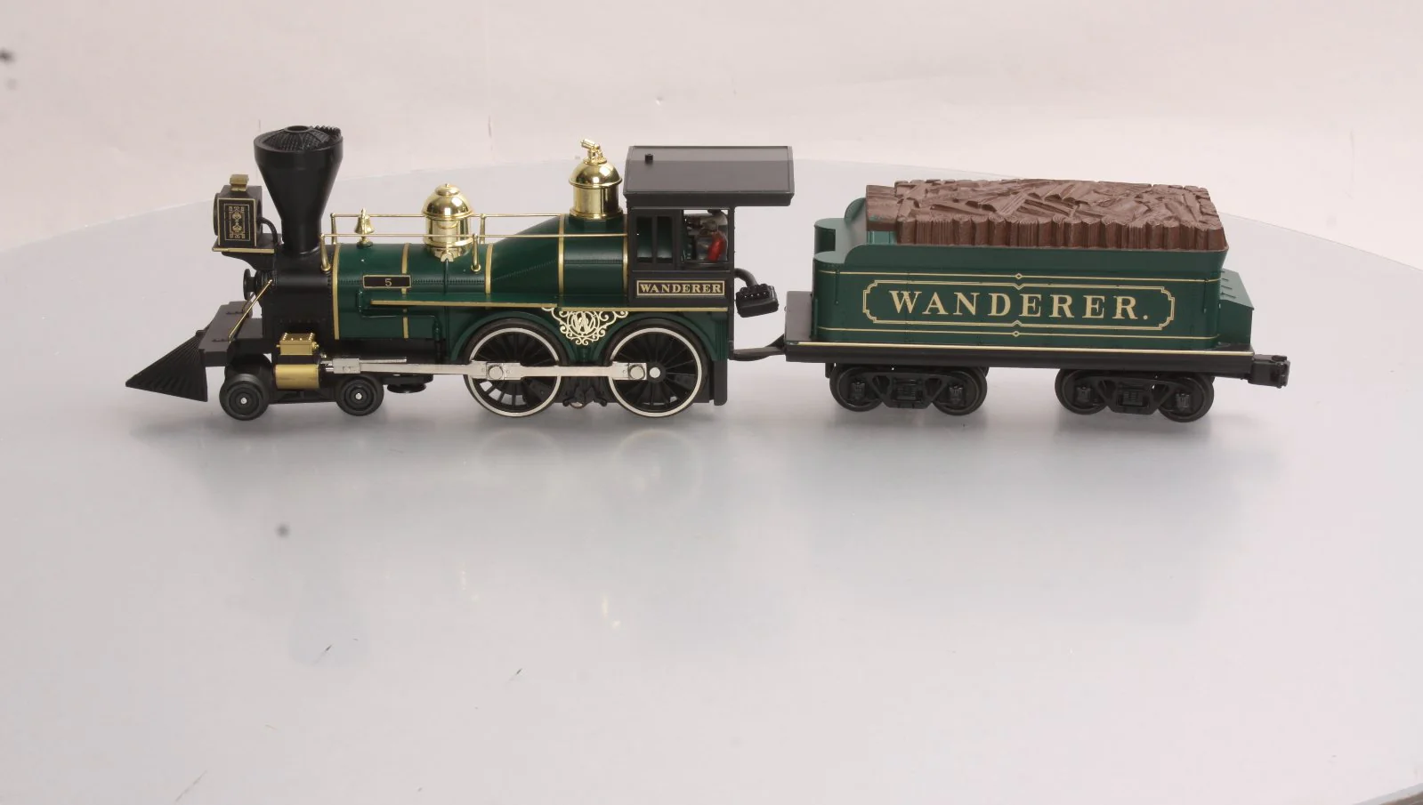 MTH 30-1155-1 O Gauge Wanderer 4-4-0 Steam Loco & Tender w/PS1 #5 LN/Box - Image 2