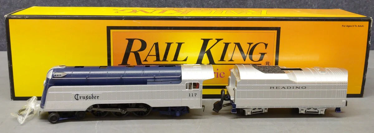 MTH 30-1389-1 Reading 4-6-2 Crusader Steam Locomotive & Tender w/PS2 #117 LN/Box