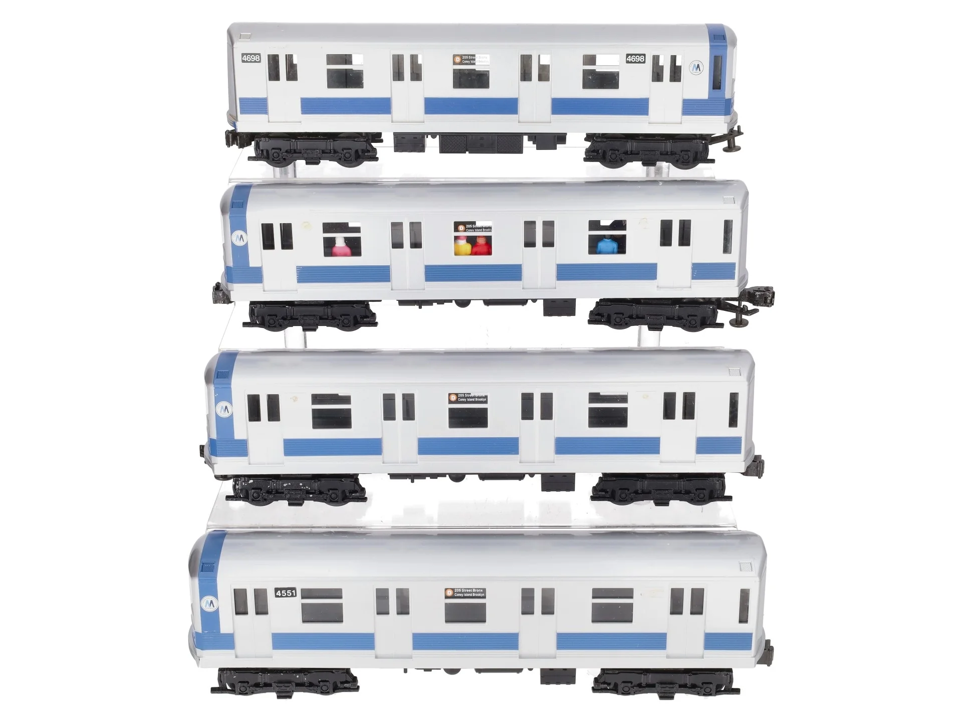MTH 30-2122-0 O MTA New York City R-42 Subway Car Set (Set of 4) EX - Image 2