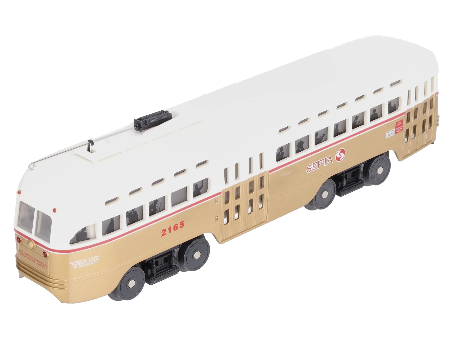 MTH 30-2503-0 O Gauge SEPTA PCC Electric Trolley Car #2165 LN/Box - Image 6