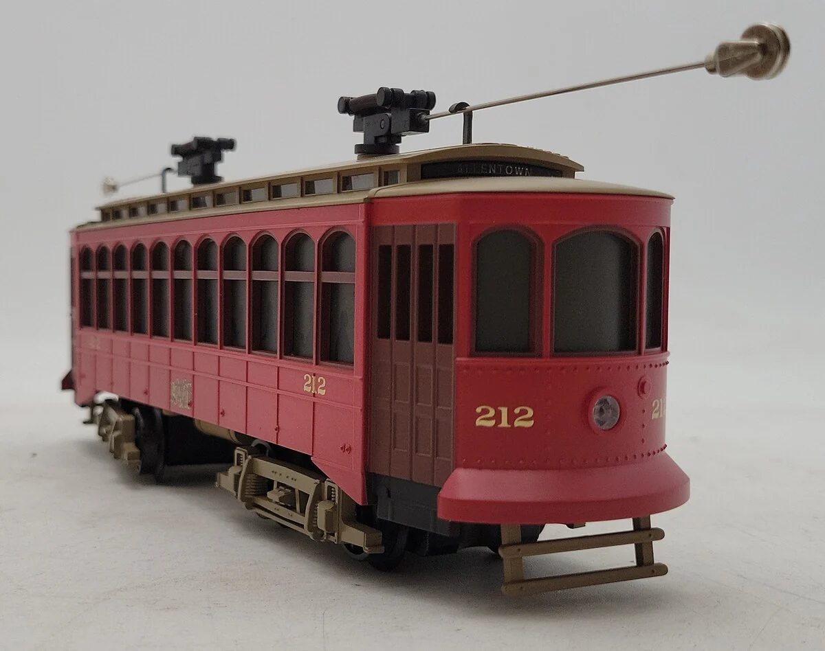 MTH 30-2512-0 O Gauge Brill Semi-Convertible Trolley Allentown #212 EX/Box - Image 5