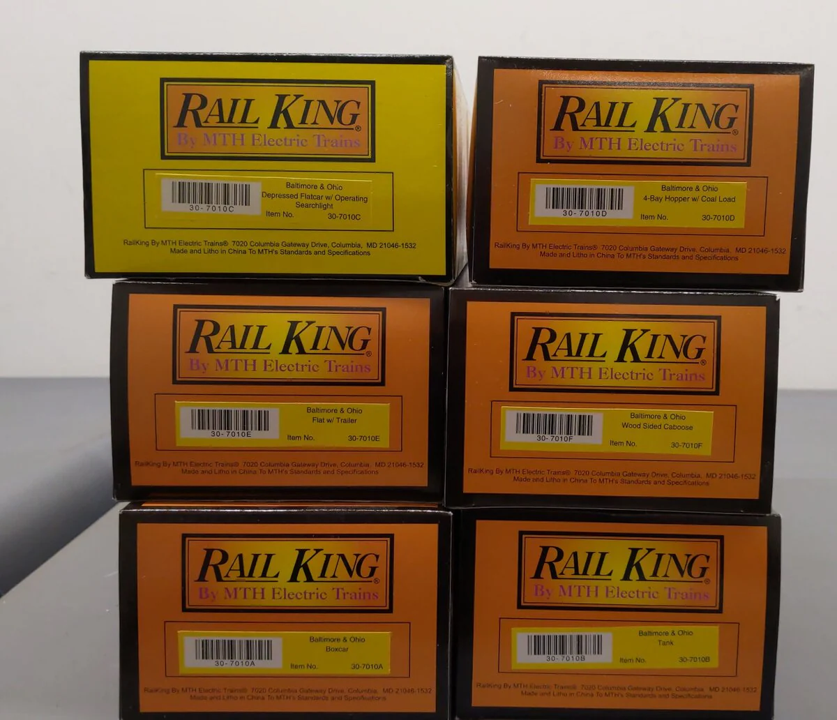 MTH 30-7010 O Baltimore & Ohio RailKing Freight Car Set (Set of 6) LN/Box - Image 7