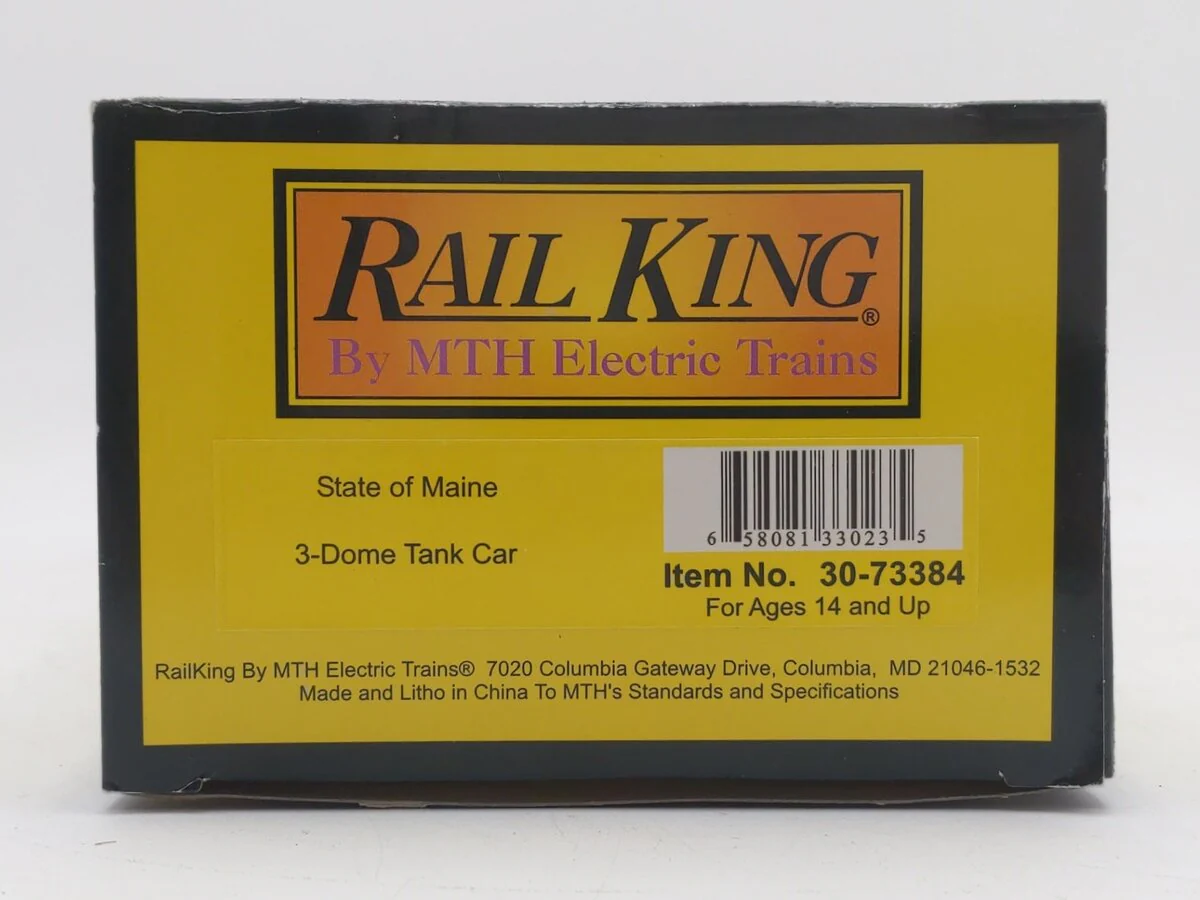 MTH 30-73384 O State of Maine 3-Dome Tank Car #3018 EX/Box - Image 5