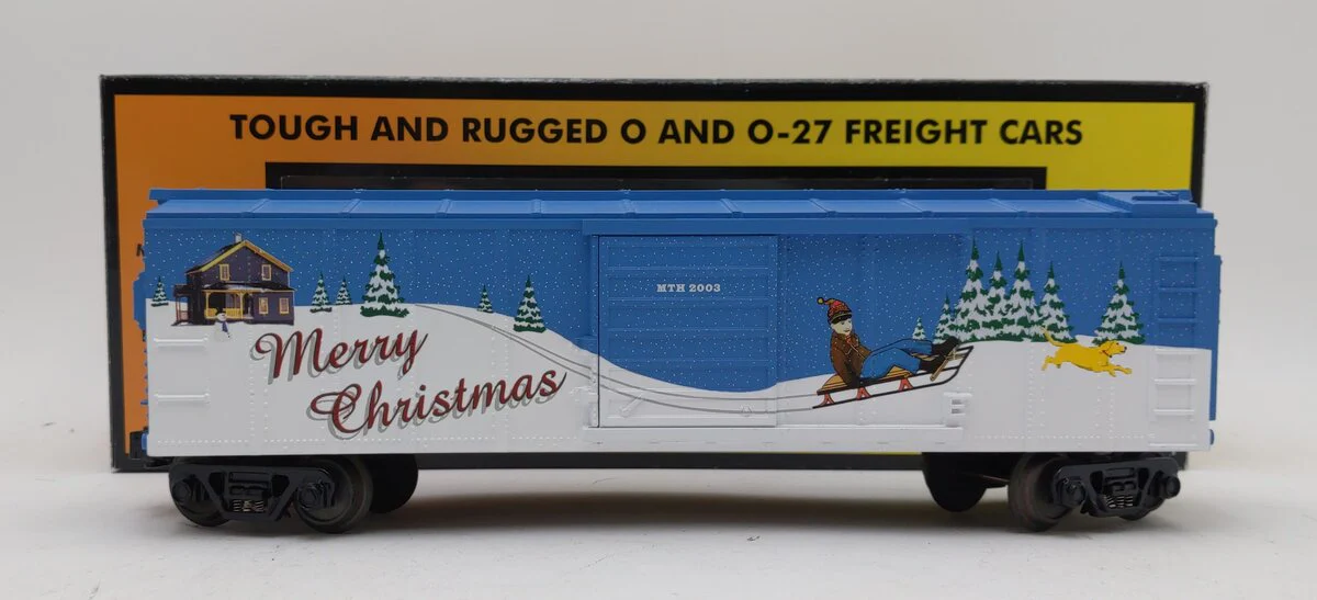 MTH 30-74115 O Gauge 2003 Holiday Box Car LN/Box
