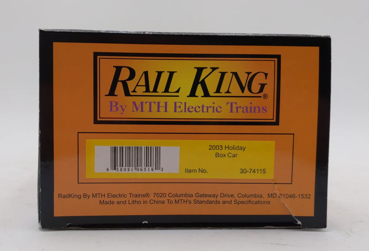 MTH 30-74115 O Gauge 2003 Holiday Box Car LN/Box - Image 5