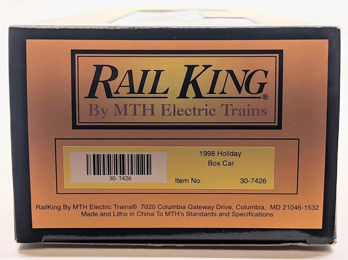 MTH 30-7426 O Gauge 1998 Christmas Boxcar LN/Box - Image 4