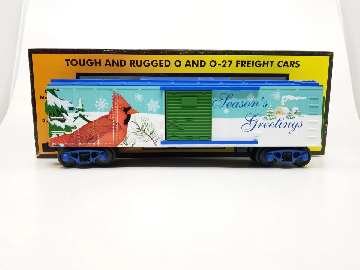 MTH 30-74657 O Gauge Seasons Greetings Box Car NIB - Image 2