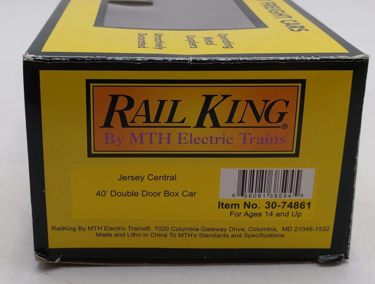 MTH 30-74861 O Gauge Jersey Central 40' Double Door Box Car #3016 LN/Box - Image 5
