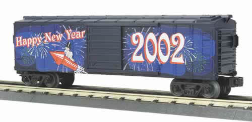 MTH 30-7490 O Gauge New Years Box Car 2002 LN/Box - Image 2