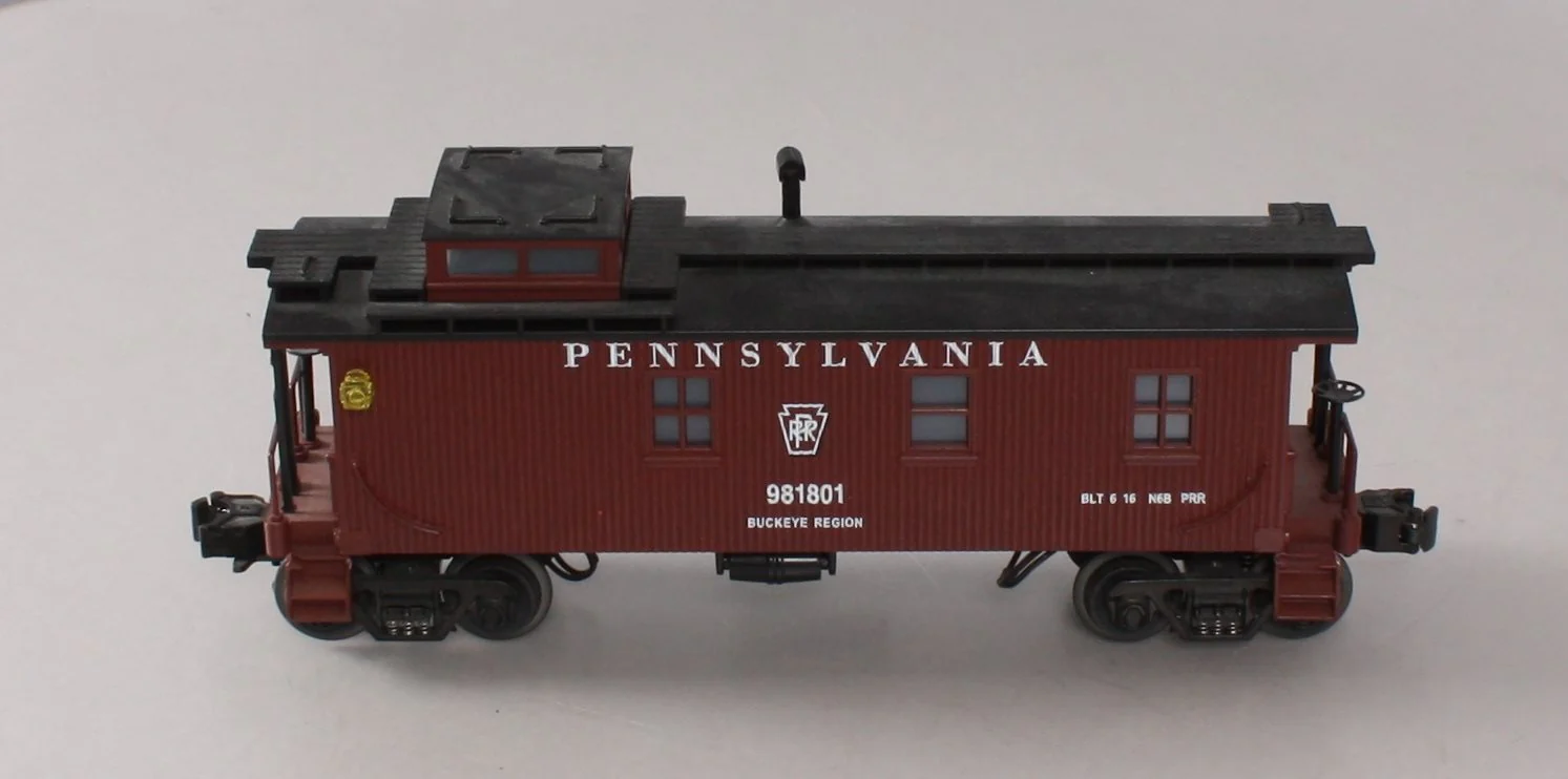 MTH 30-7722 O Gauge RailKing Pennsylvania Railroad Woodsided Caboose #981801 LN/Box - Image 10